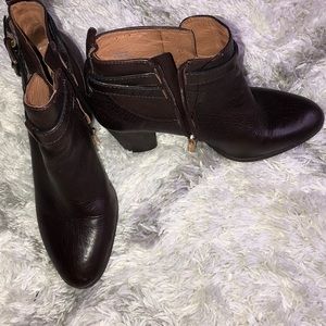 Brown Leather Booties